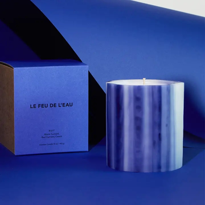 Bleu Nuit Candle, from Le Feu De L'Eau - Image 3