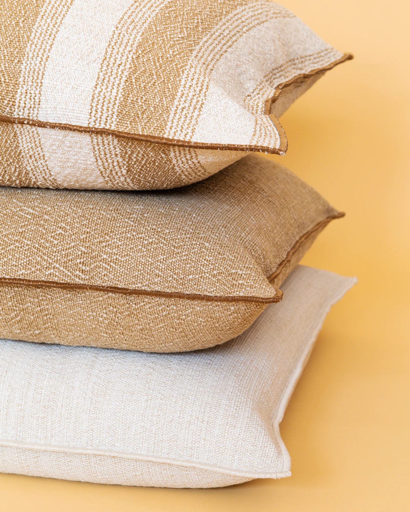 Canvas Outdoor Puglia Pillow 26x26 in Sable, from Maison de Vacances - Image 3