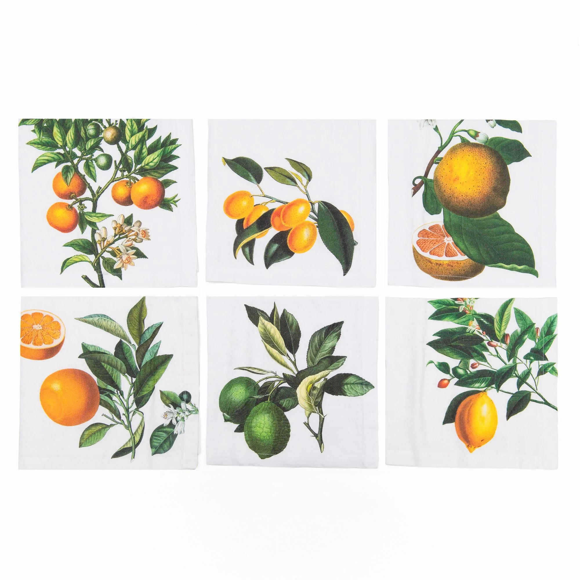 Set of 6 Citrus Napkins, from Linoroom - Image 2