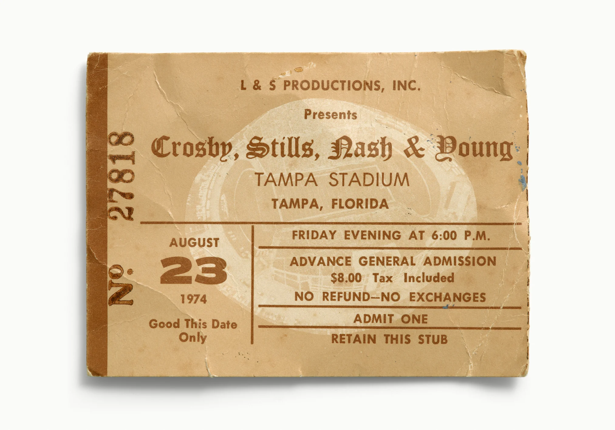 Crosby, Stills, Nash & Young, Tampa Stadium, Tampa, FLA 1974 by Blaise Hayward