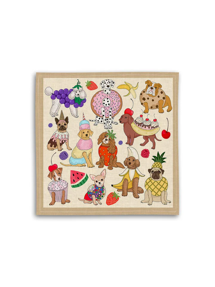 Dog Dessert Set of 4 Napkins, from Avenida Home - Image 2
