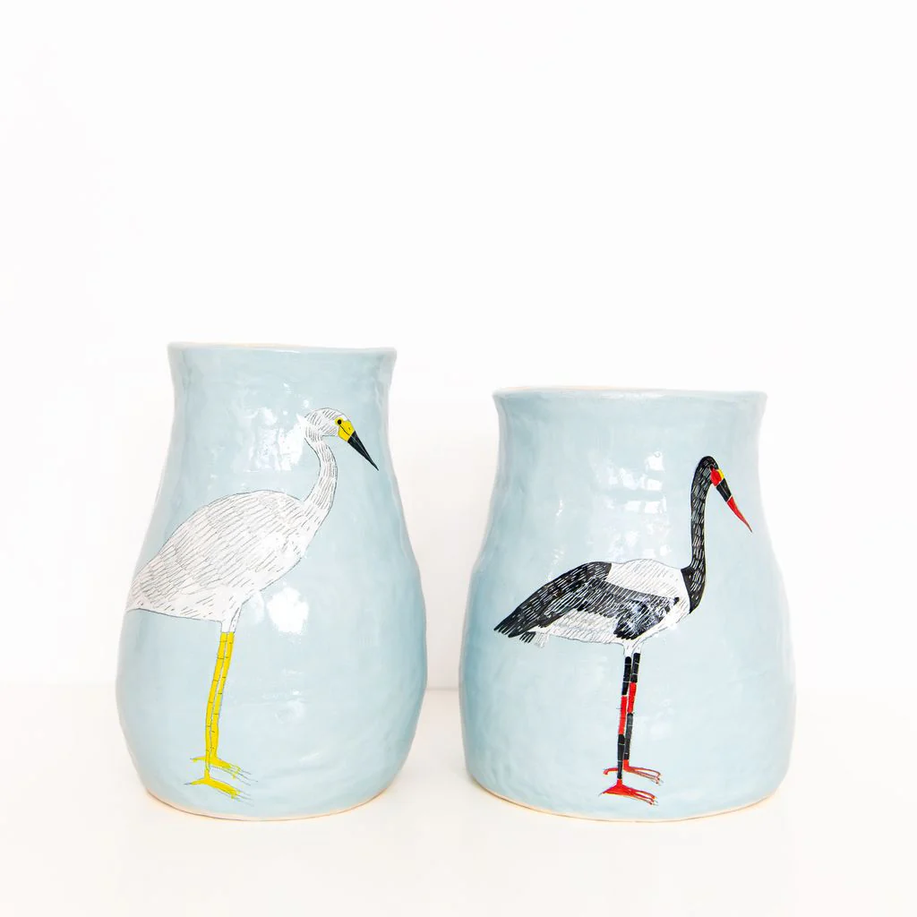 Large Bird Vase in Blue, from Gemma Orkin - Image 3