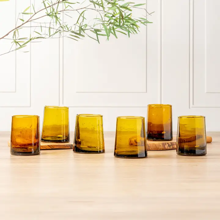 Moroccan Cone Glassware in Amber - Image 3