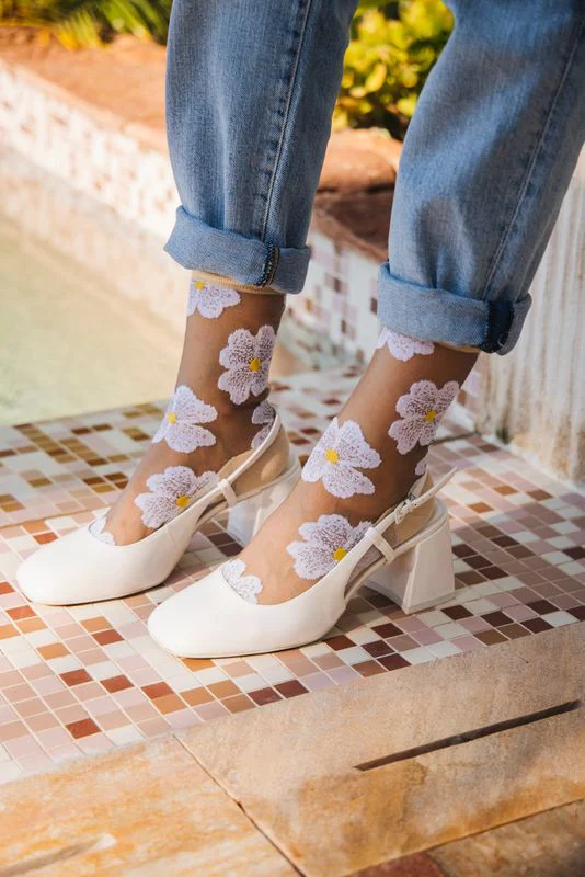 Murano Socks in Creme, from Atelier St Eustache - Image 2
