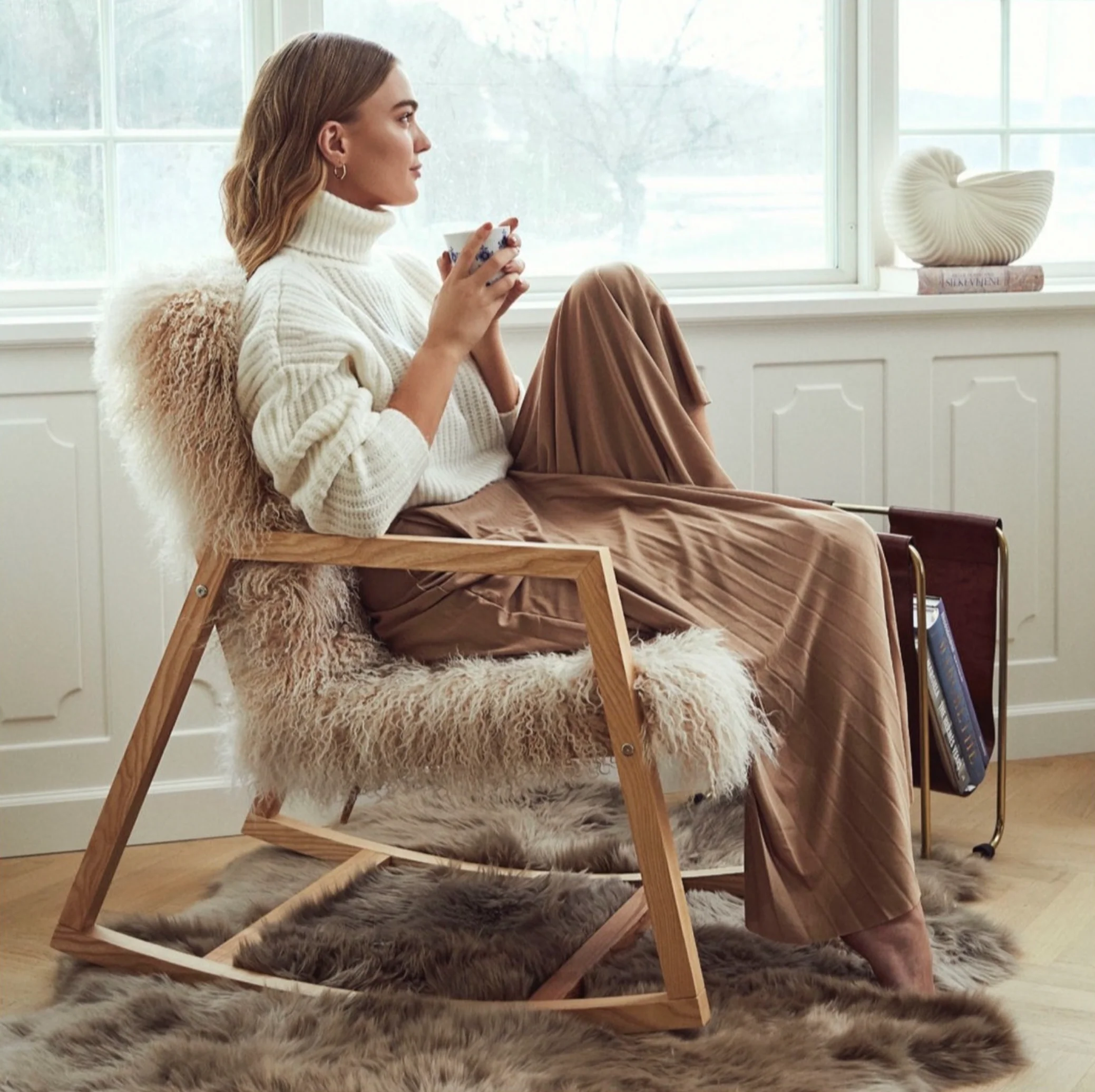 New Zealand Sheepskin in Taupe - Image 2