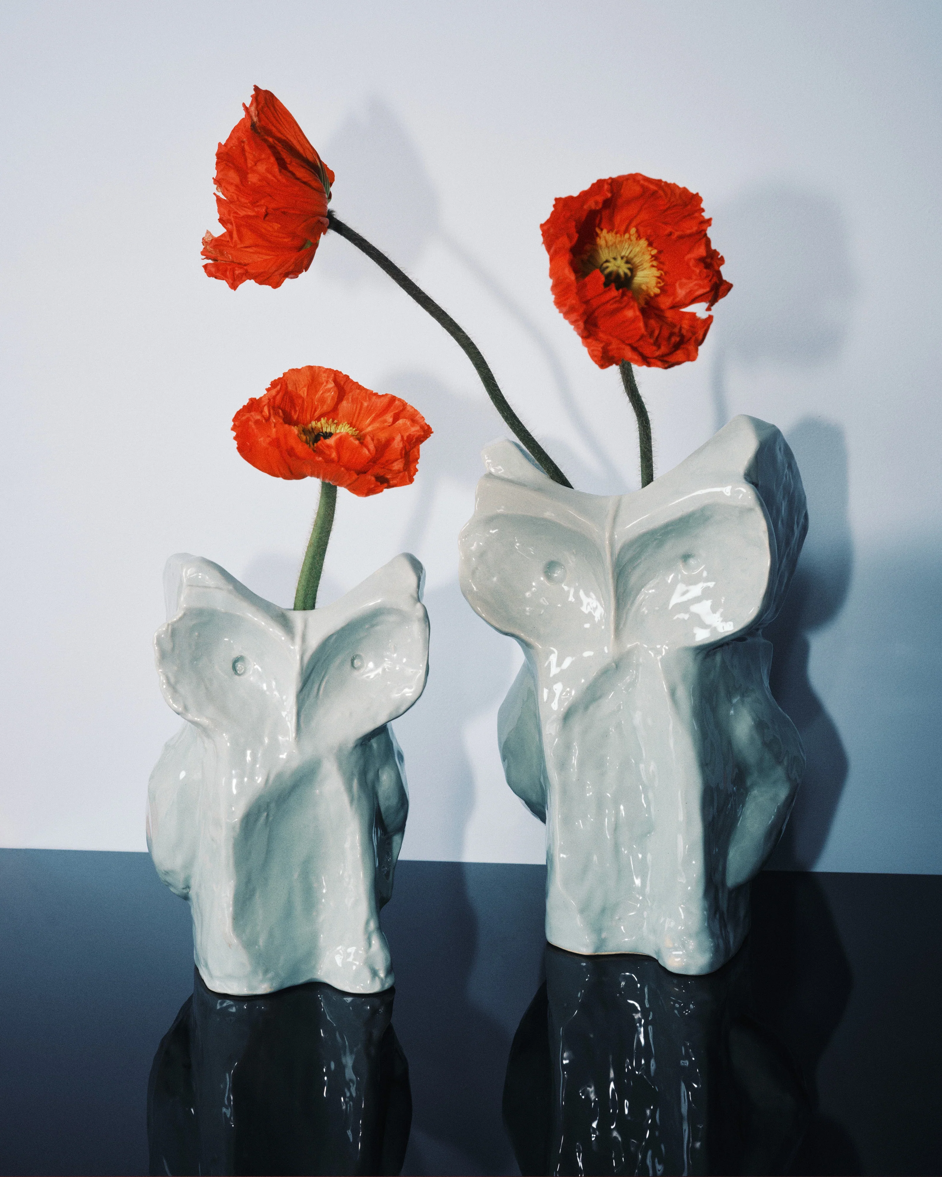Small Owl Vase in Light Blue - Image 5