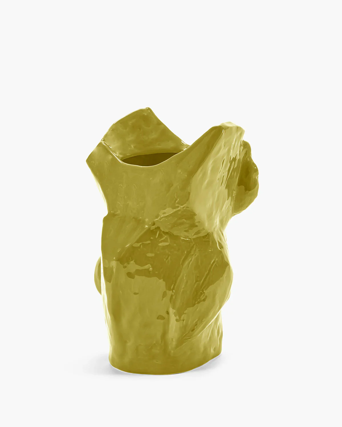 Large Owl Vase in Yellow After Midnight - Image 2