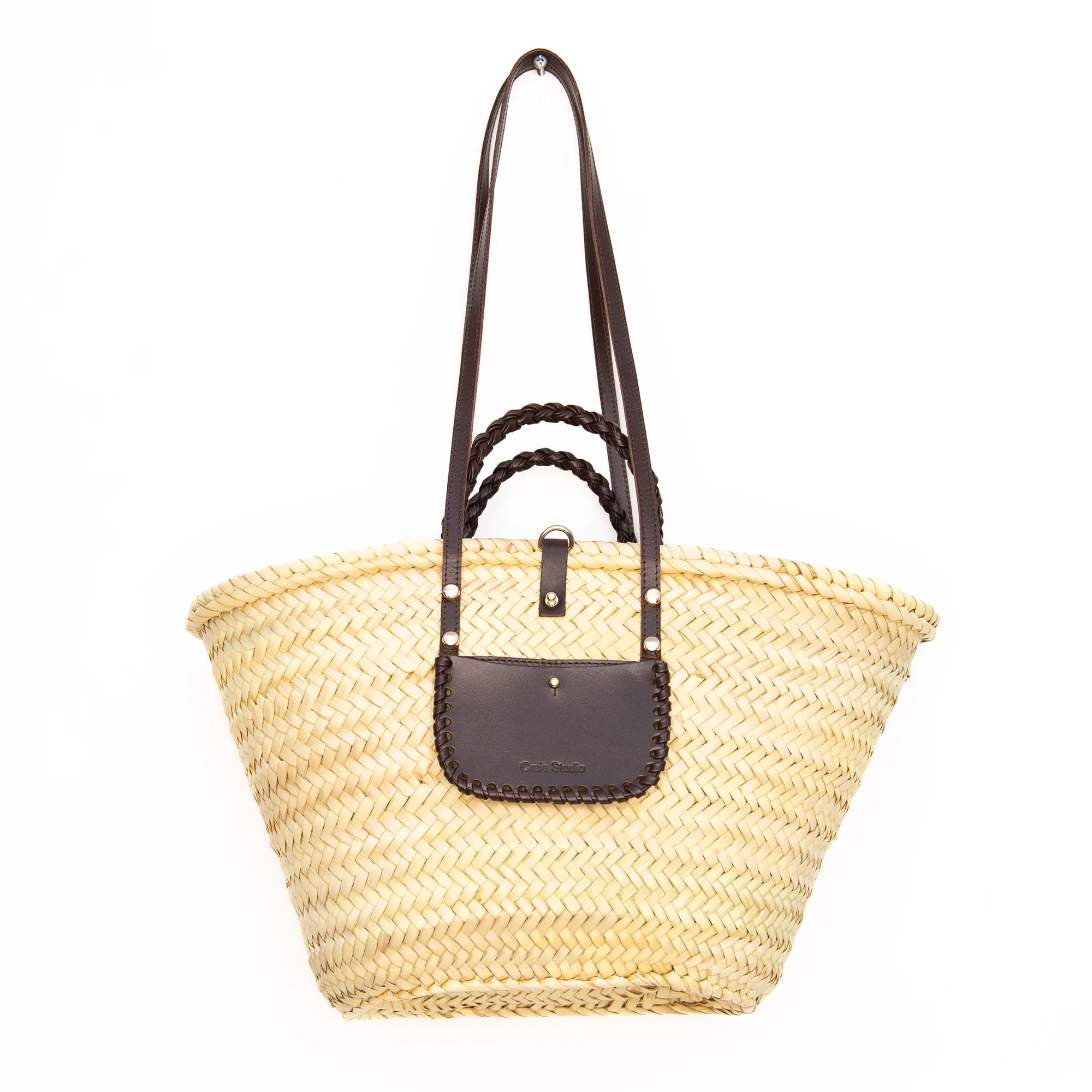 Panier Spiral Bag in Chocolate, from Craie Studio