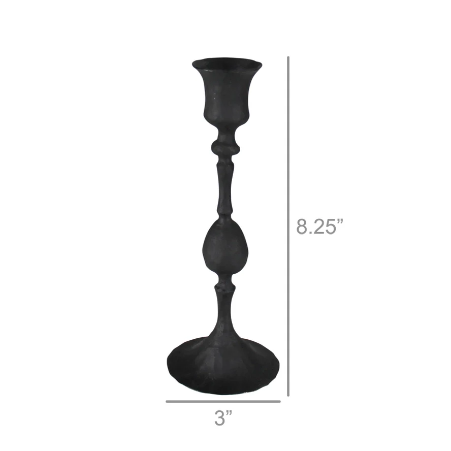 Petro Taper Candle Holder in Black, from HomArt - Image 2
