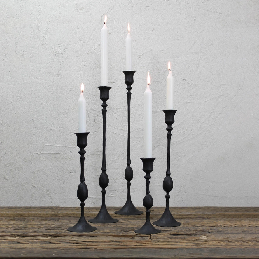 Medium Petro Taper Candle Holder in Black, from HomArt - Image 3