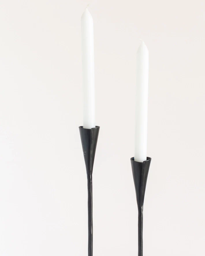 Phoenix Hand Forged Iron Candle Holders in Black - Image 4