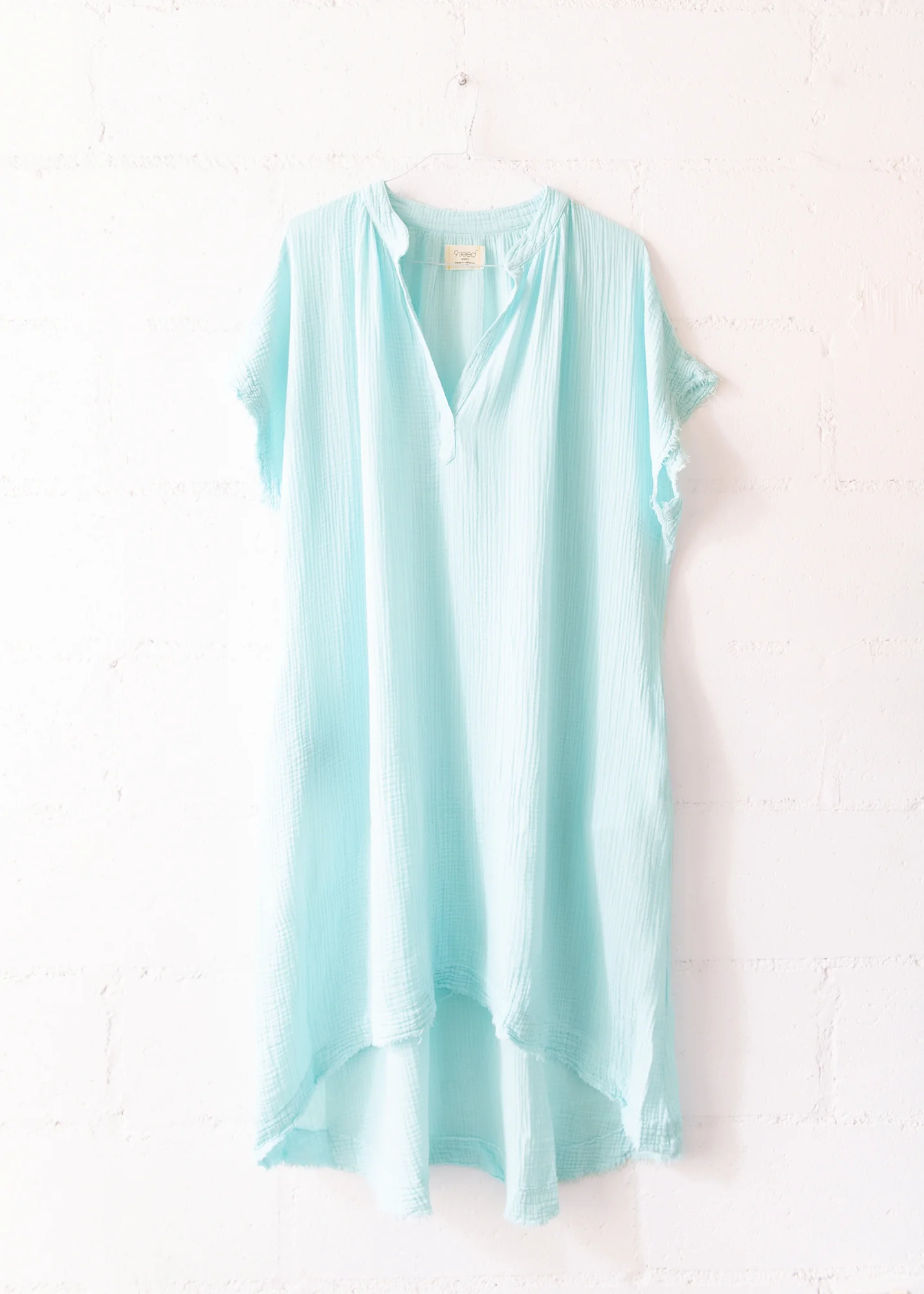 Tunisia Caftan Dress in Seafoam, from 9 Seed